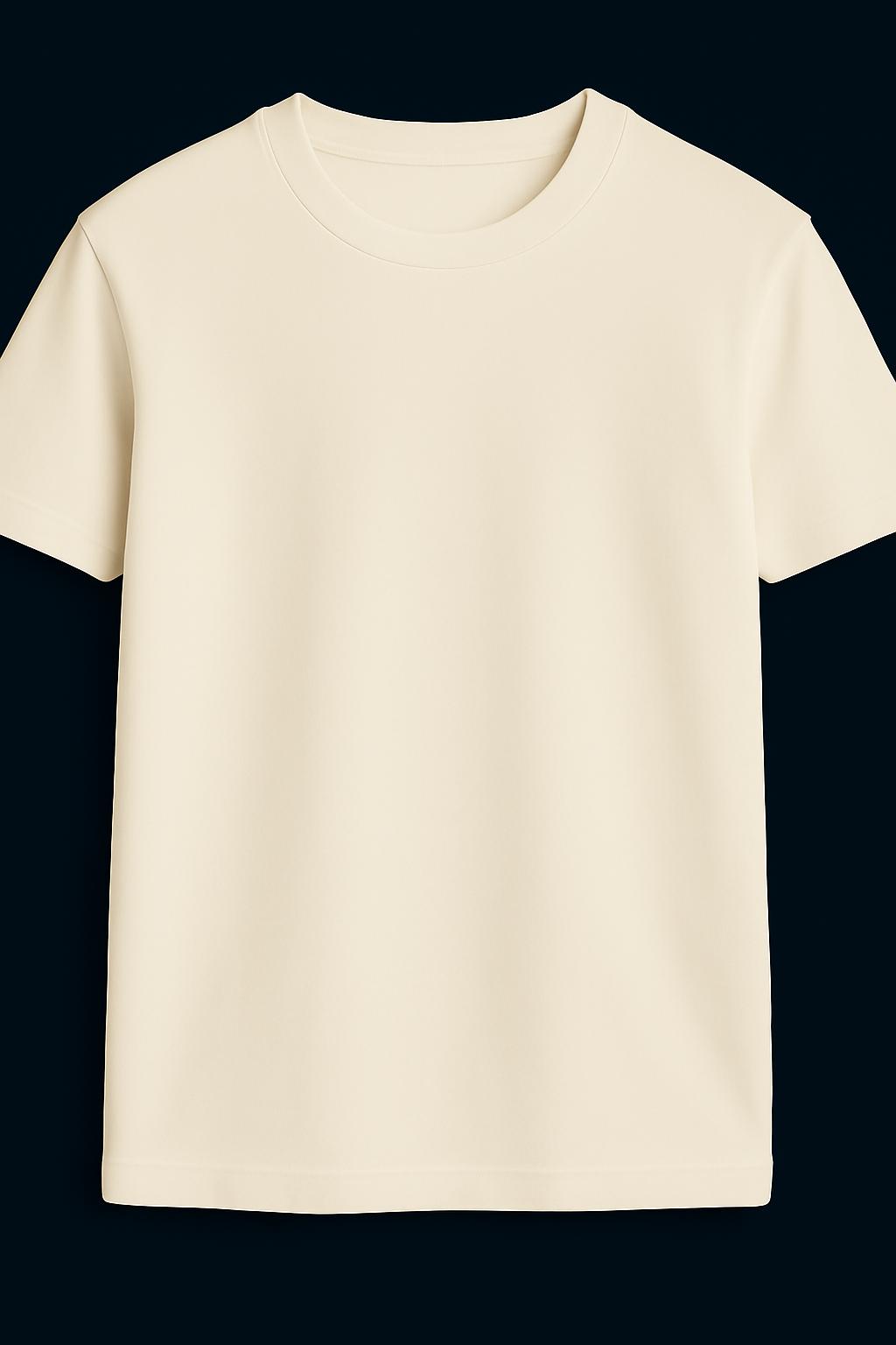 Essential Cream White Crew Neck T-Shirt
