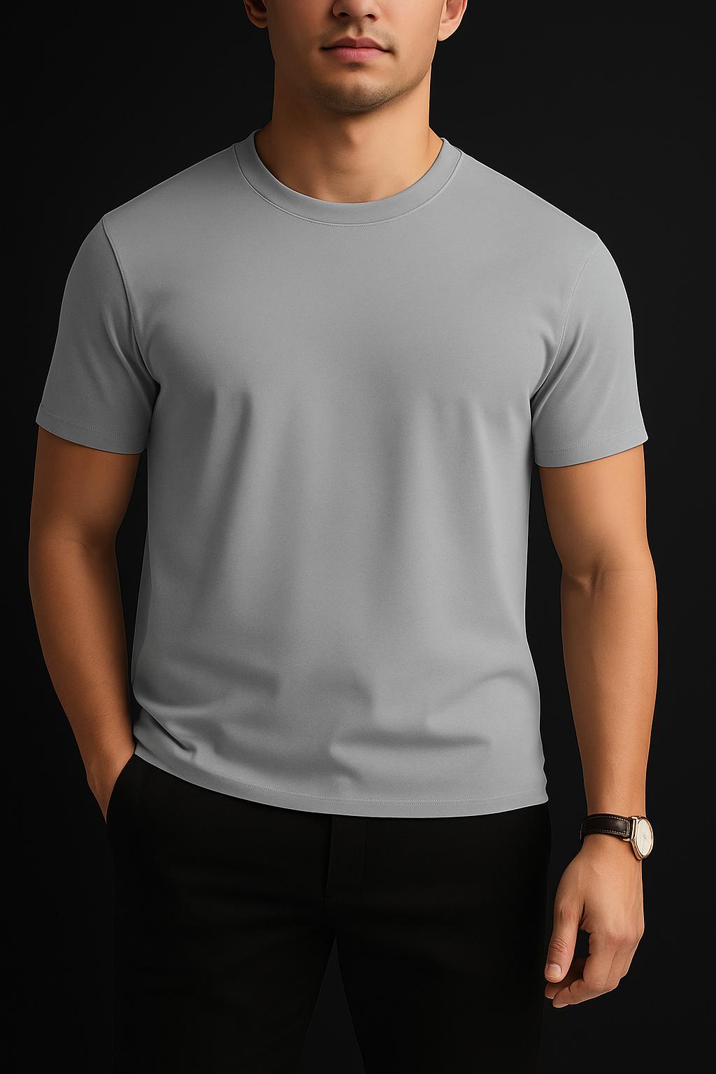 Essential Silver Grey Crew Neck T-Shirt