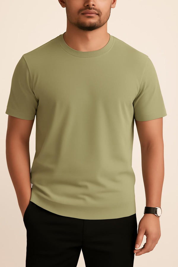 Essential Olive Green Crew Neck T-Shirt